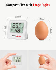 LABART TP357 Digital Hygrometer Indoor Thermometer of 260FT, Bluetooth Thermometer with Smart App